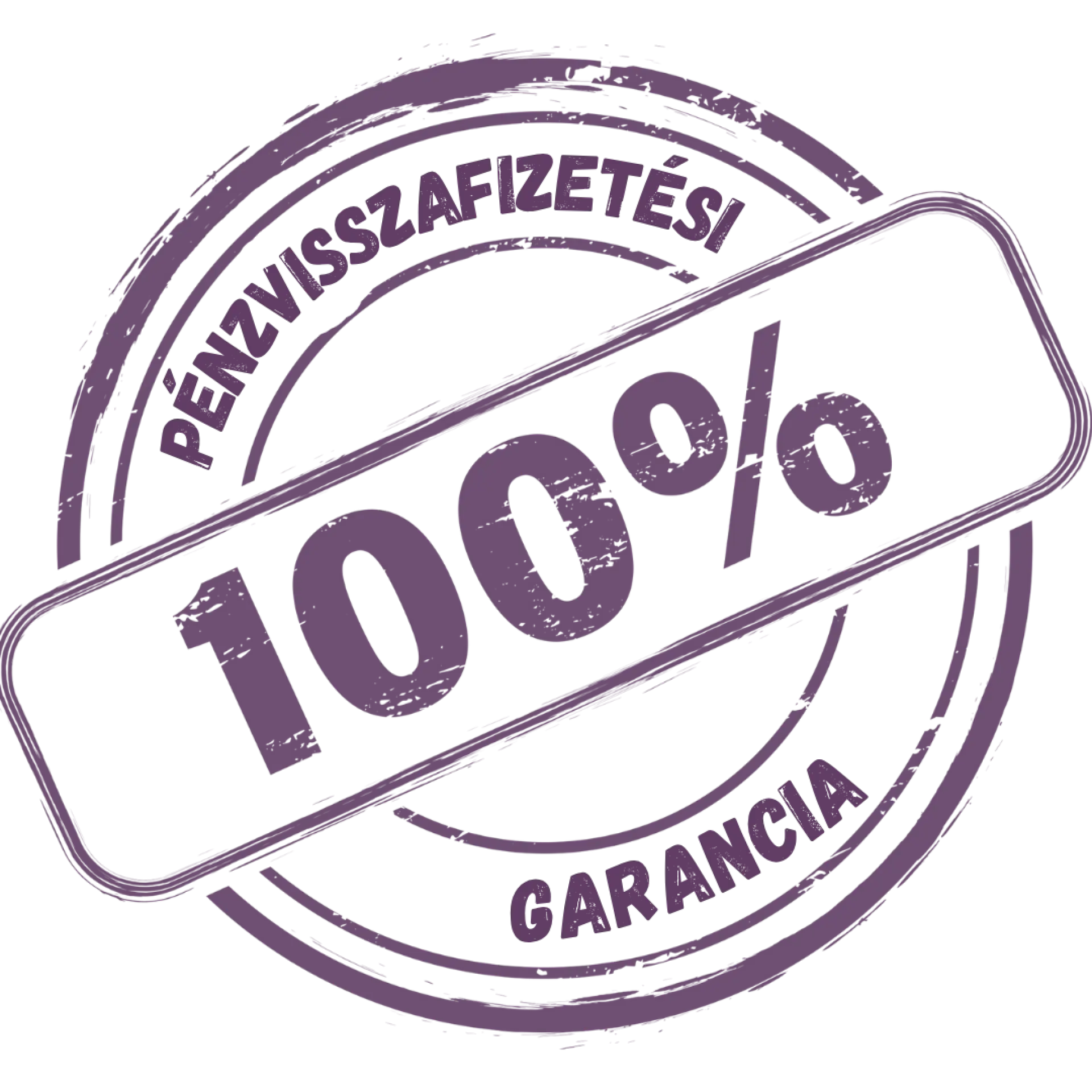 100% pénzvisszafizetési garancia jelvény