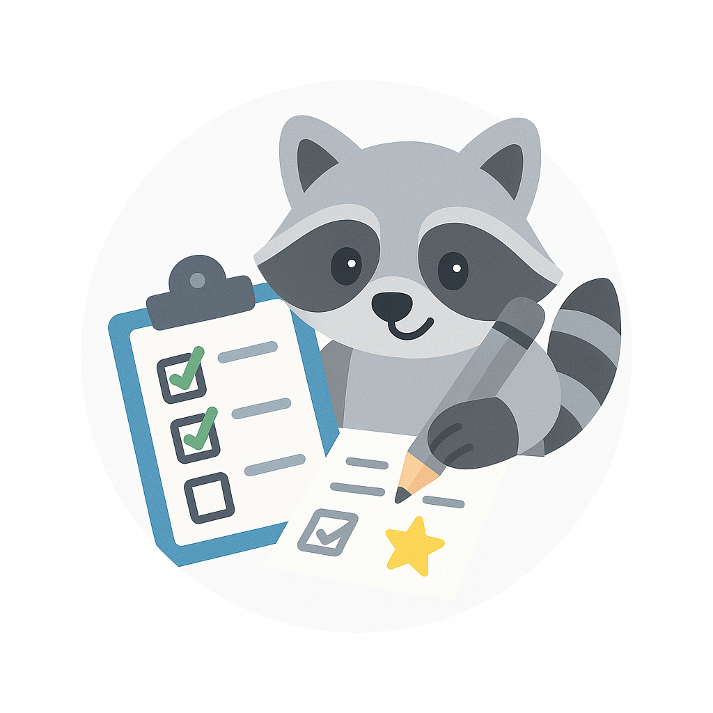 szintfelmérőt ír egy mosómedve