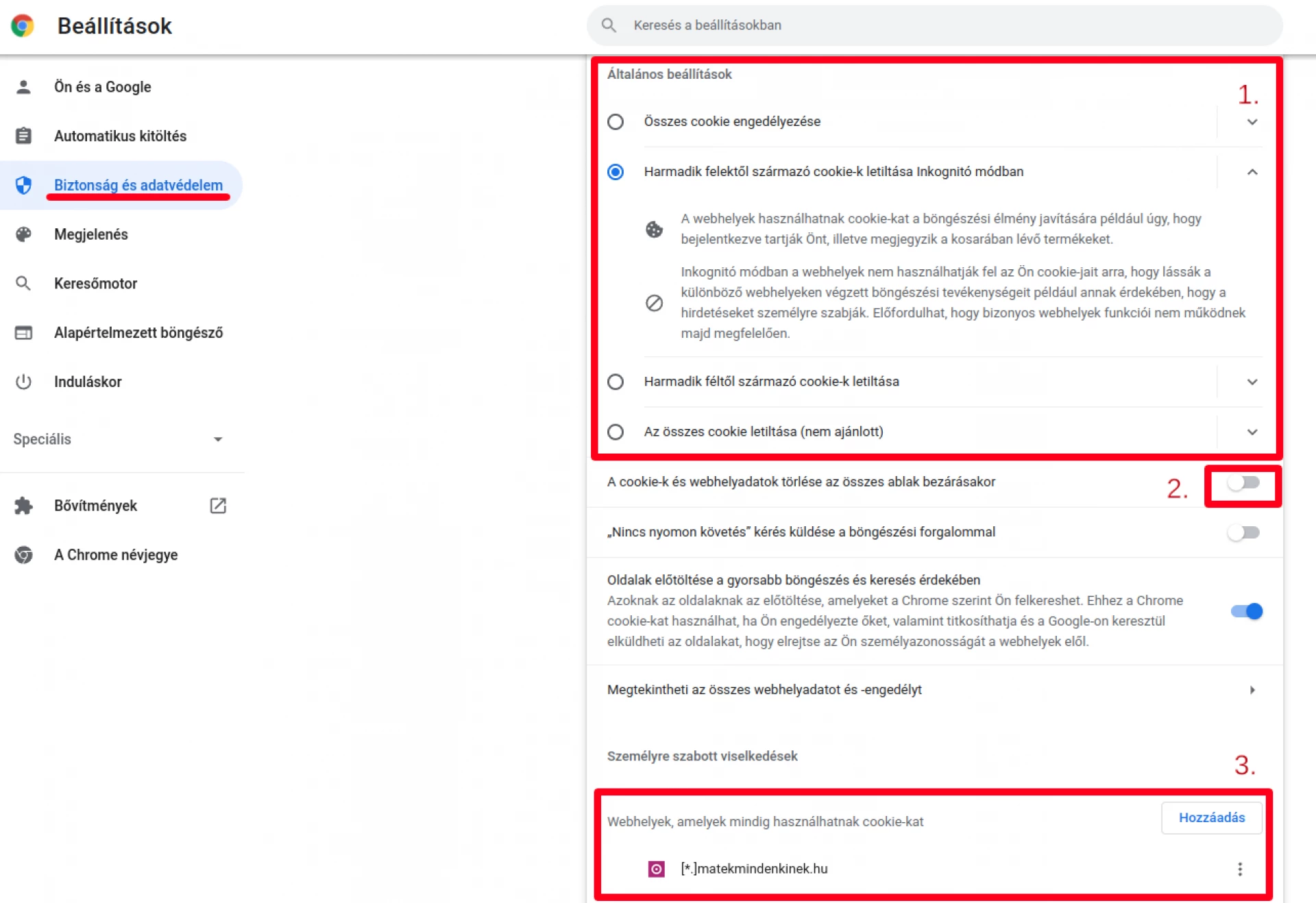 böngésző süti törléss