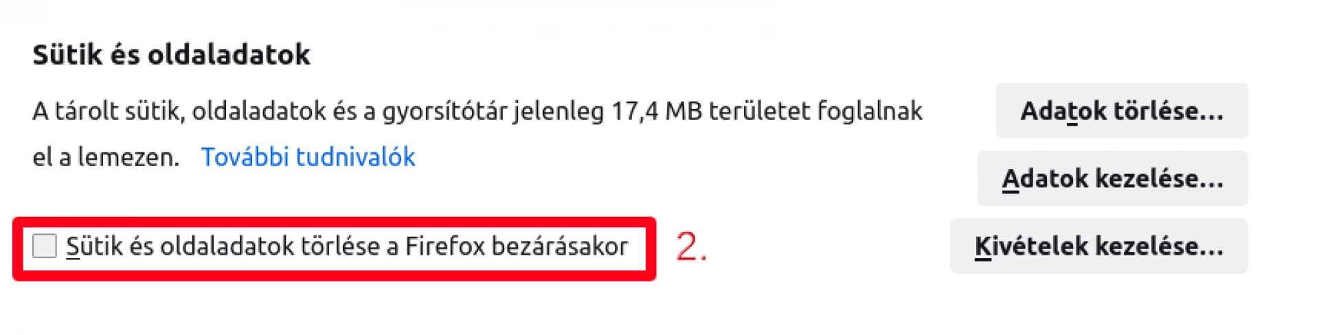 böngésző süti törléss