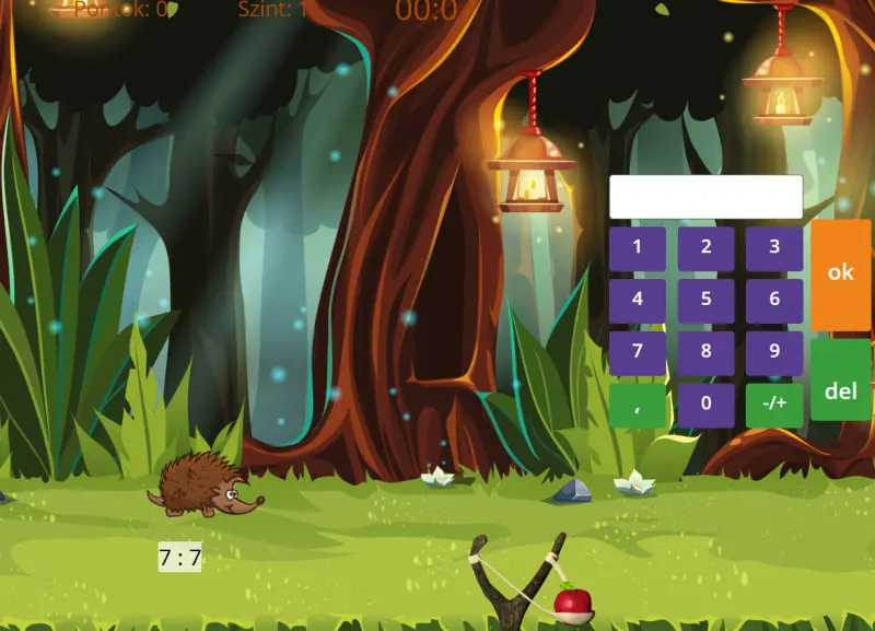 Gyakorló játék a 2. osztályos matek tananyagban (osztás 7-tel)