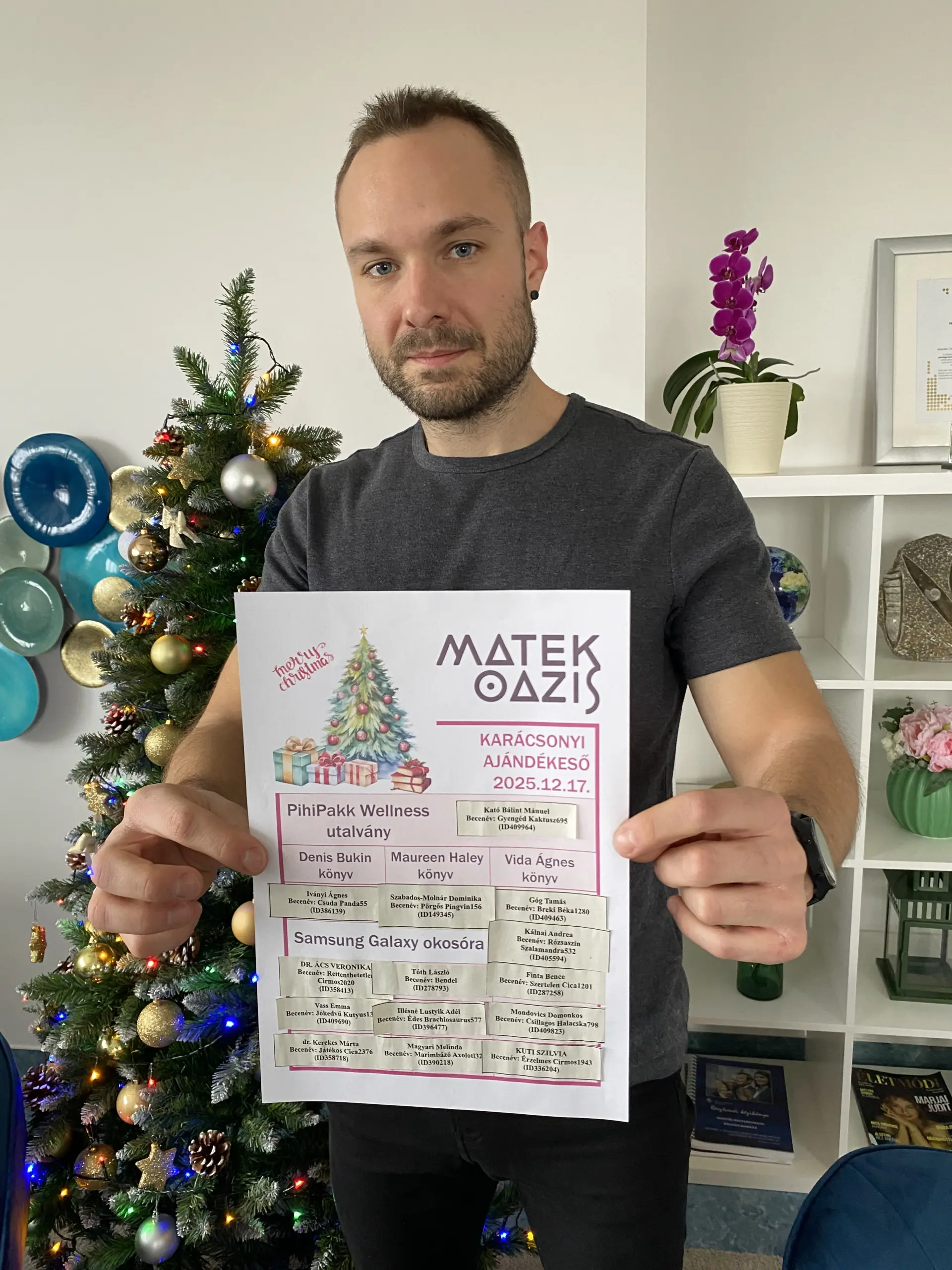 Nyertesek sorsolása a Karácsonyi Ajándékeső akcióban- videó