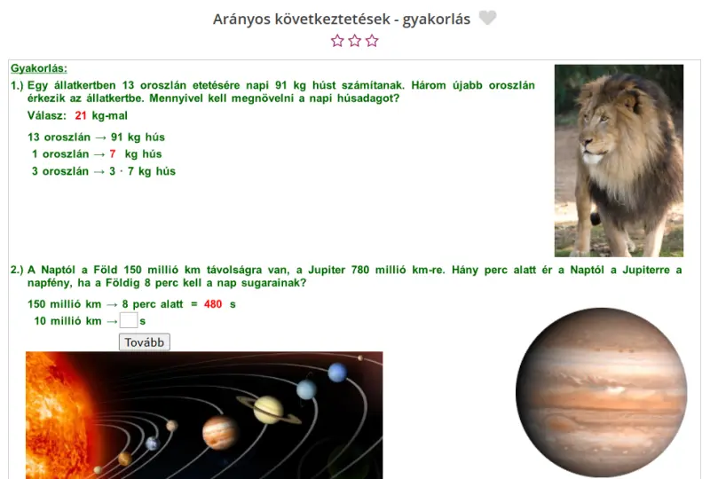 Képernyőfotó a 5. osztályos Matek Oázis interaktív tananyagból 