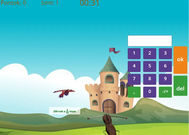 Gyakorló játék a 4. osztályos matek tananyagban