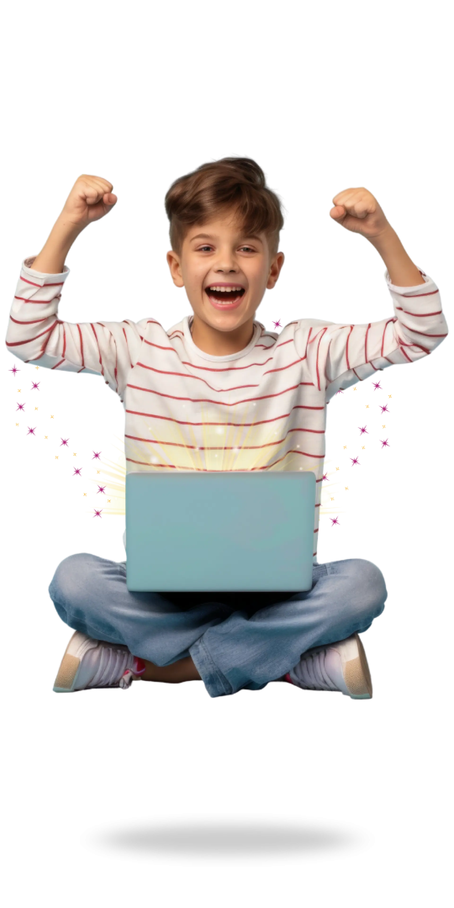 fiú a laptop előtt