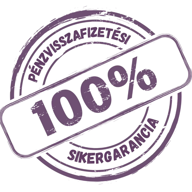 100% pénzvisszafizetési sikergarancia