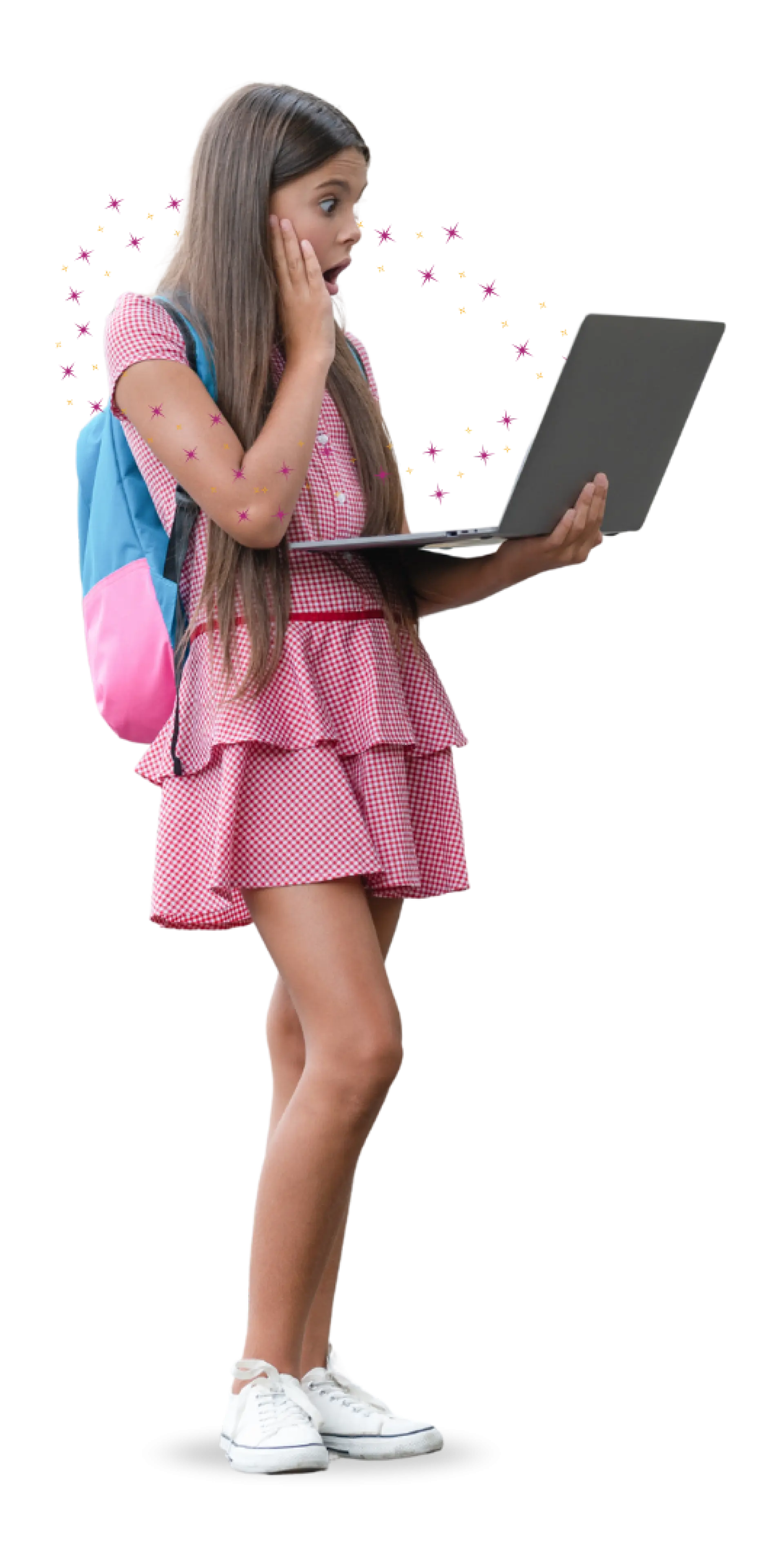 nő a laptop előtt