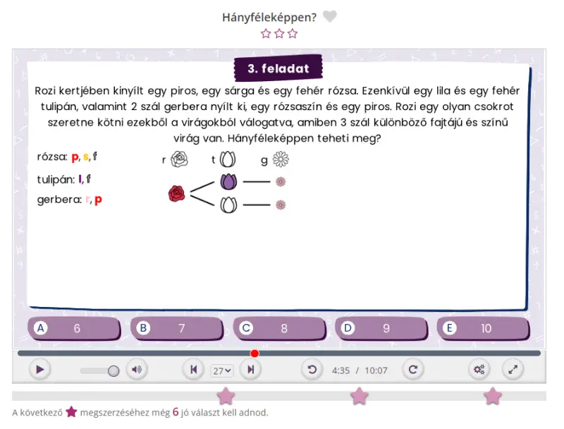 Képernyőfotó a 5. osztályos Matek Oázis interaktív tananyagból
