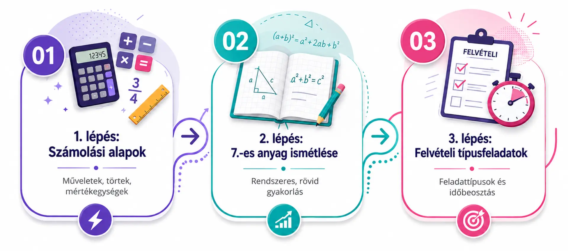 Matek felvételi típusfeladatok gyakorlása nyáron