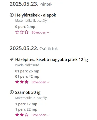 Ezekkel a tananyagokkal foglalkozott