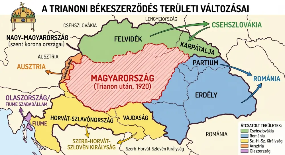 A trianoni békediktátum születése, tartalma és következményei